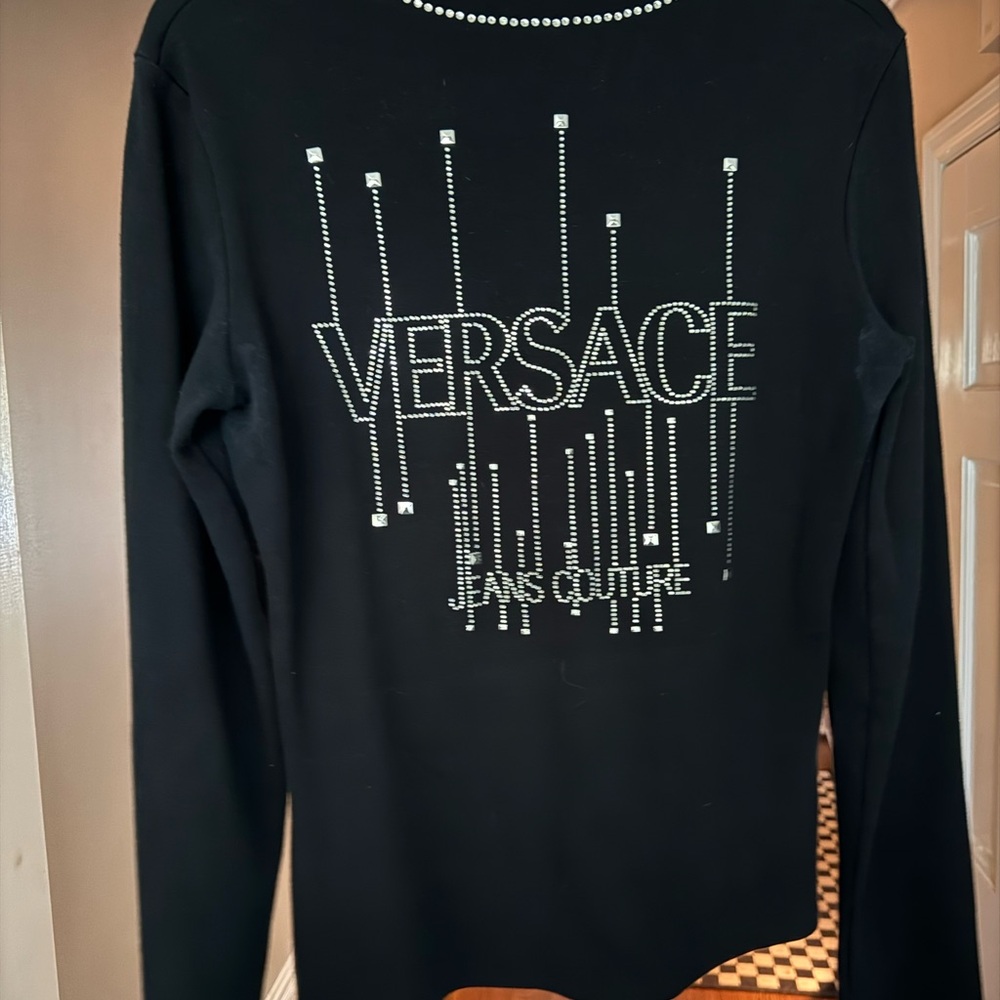 Vintage Versace Black Jeans Couture Top